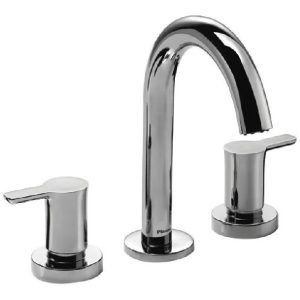 Grifería Lavatorio Mesada Piazza Logos Cierre Cerámico Baño Plateado