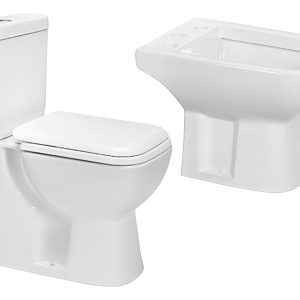 Inodoro Con Mochila Bidet Tapa Amalfi Piazza Doble Descarga