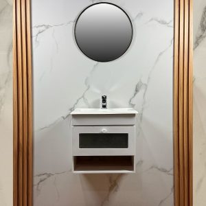 Vanitory Colgante Mdf Laqueado 50 Cm + Griferia Hydros 33911