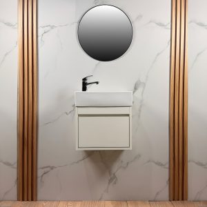 Vanitory Colgante Mdf + Bacha Piazza A146 + Griferia Hydros