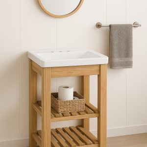 Vanitory 50cm Diseño Nordico + Bacha Mueble Hogar Calidad