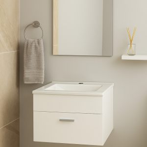 Vanitory Colgante 50cm Bacha Mueble Hogar Moderno Moda Baño