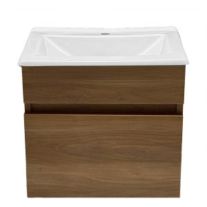 Vanitory Colgante Madera Mdf + Bacha Marmolina 50cm