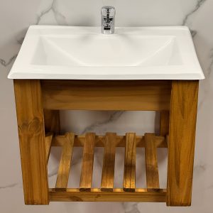 Vanitory Colgante 50cm Diseño Nórdico Bacha + Griferia